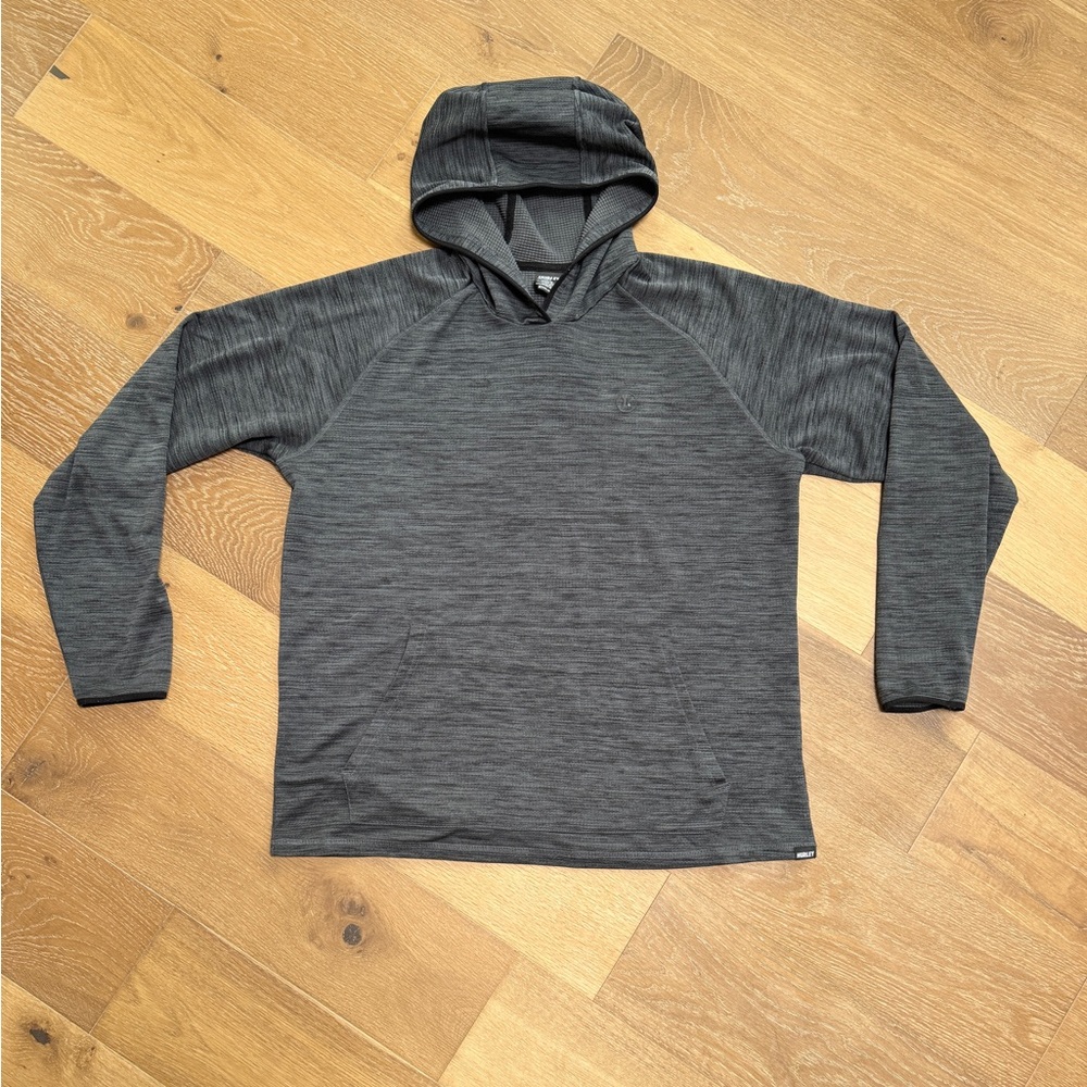 Hurley H2O Dri Daybreak Gray Hooded Pullover Sweatshirt XL - Picture 4 of 5